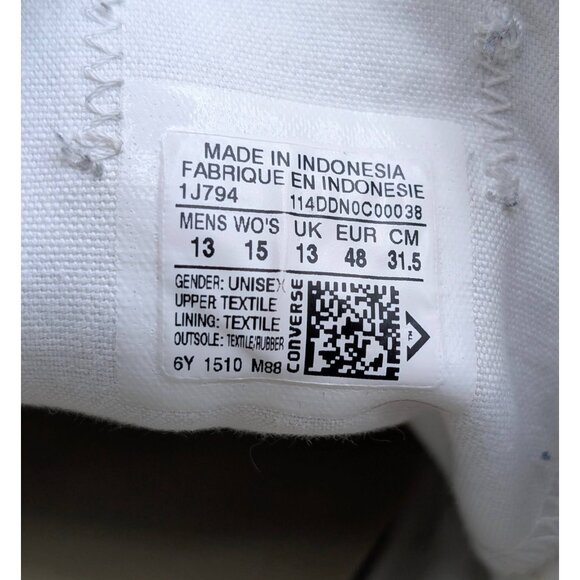 Converse Chuck Taylor All Star Low Top Gray Athletic Shoes Sneakers Mens Size 13 - Picture 7 of 7